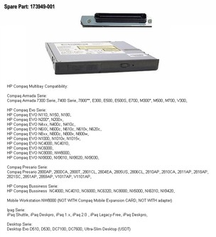 HP Compaq - Multibay DVD-ROM