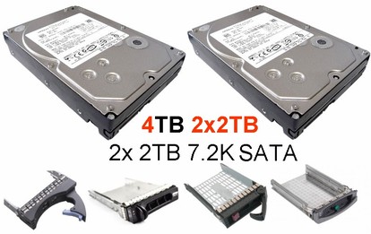 4TB 2x2TB 7,2K 6G SATA - LFF 3,5" Kit